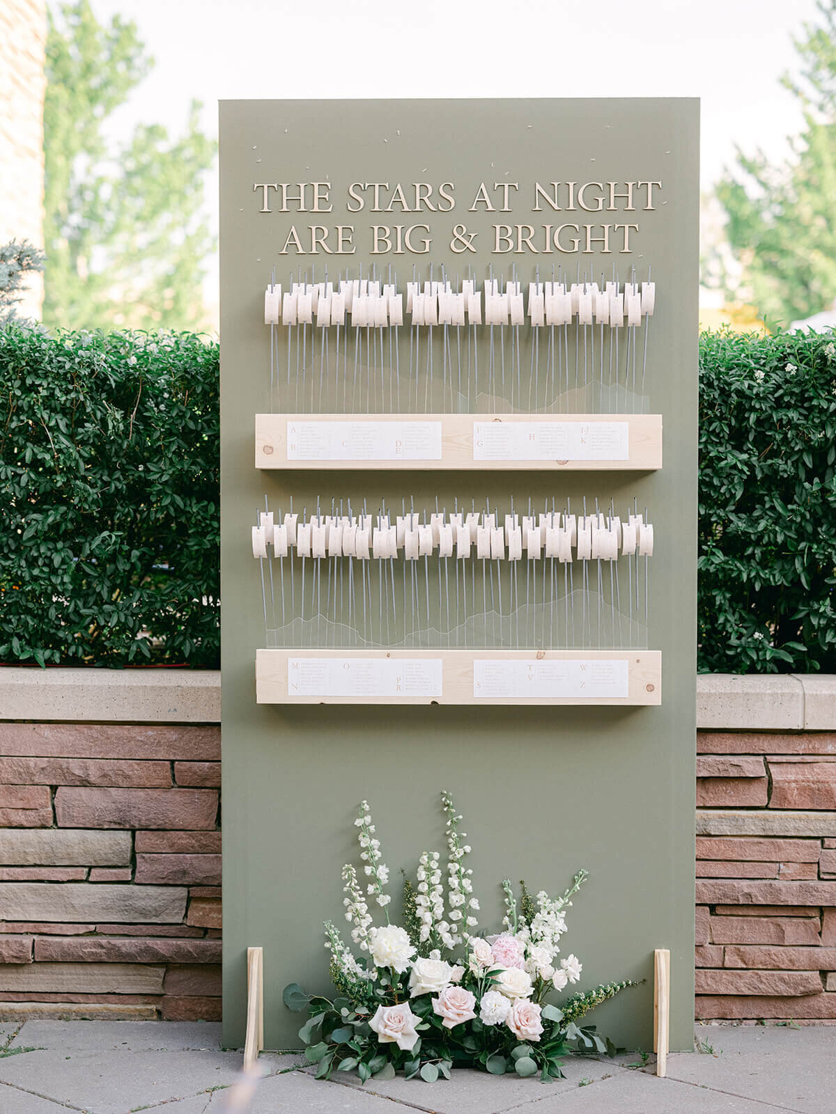 The stars at night are big and bright wedding favors board