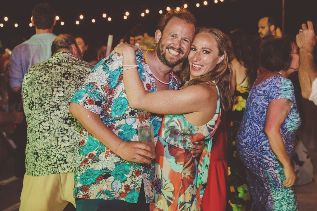 Guests at wedding reception in Cancun