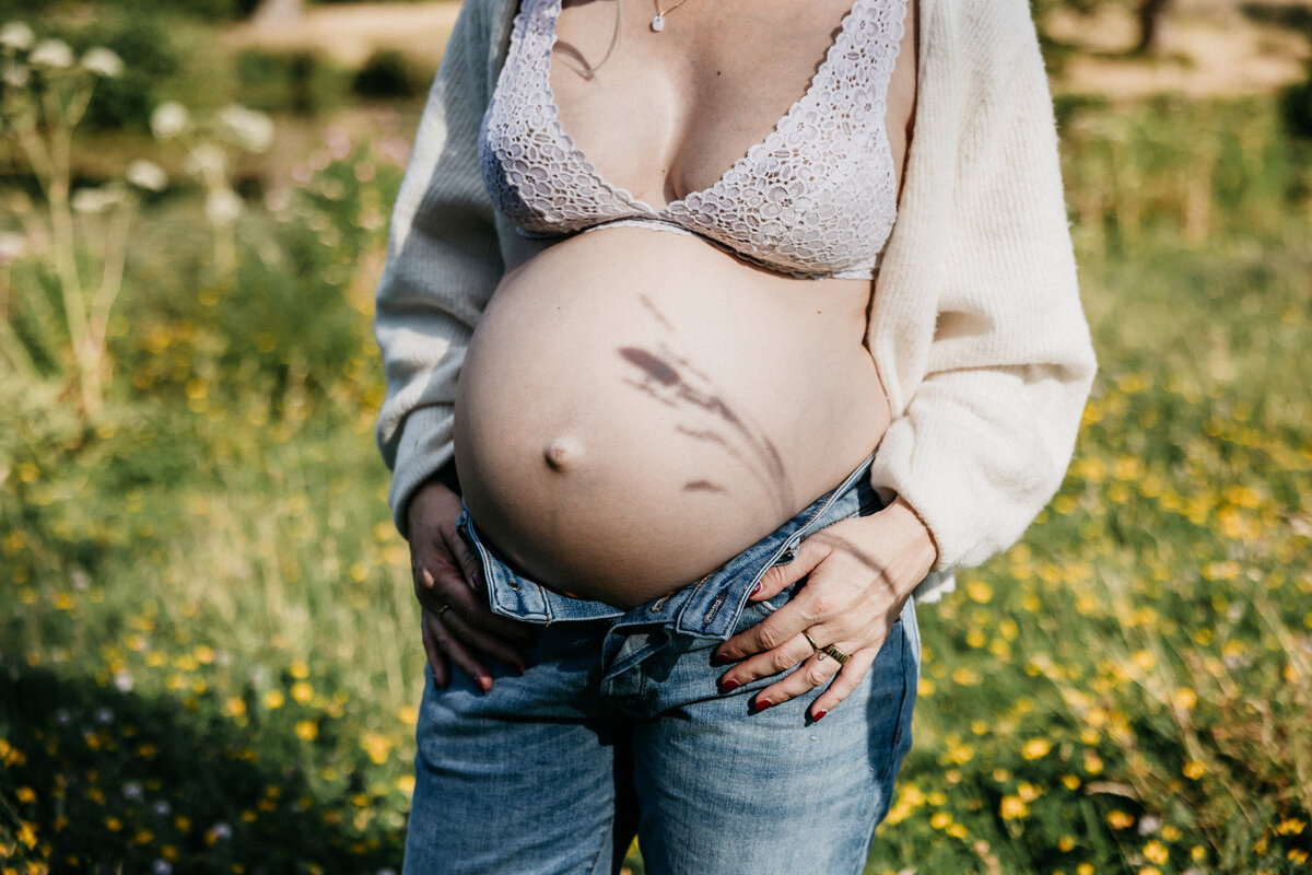 zwangere buik natuur