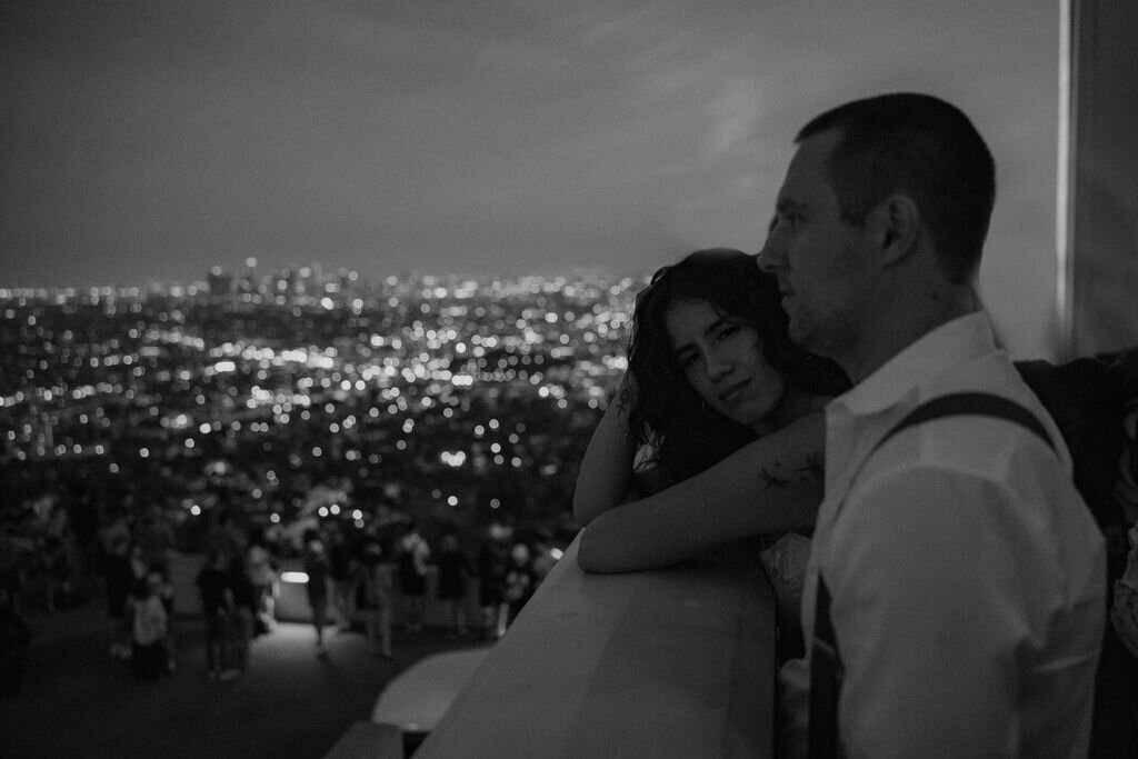 engagement session at griffith observatory