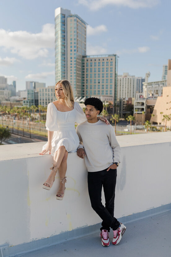 engaged-couple-with-downtown-san-diego-in-background