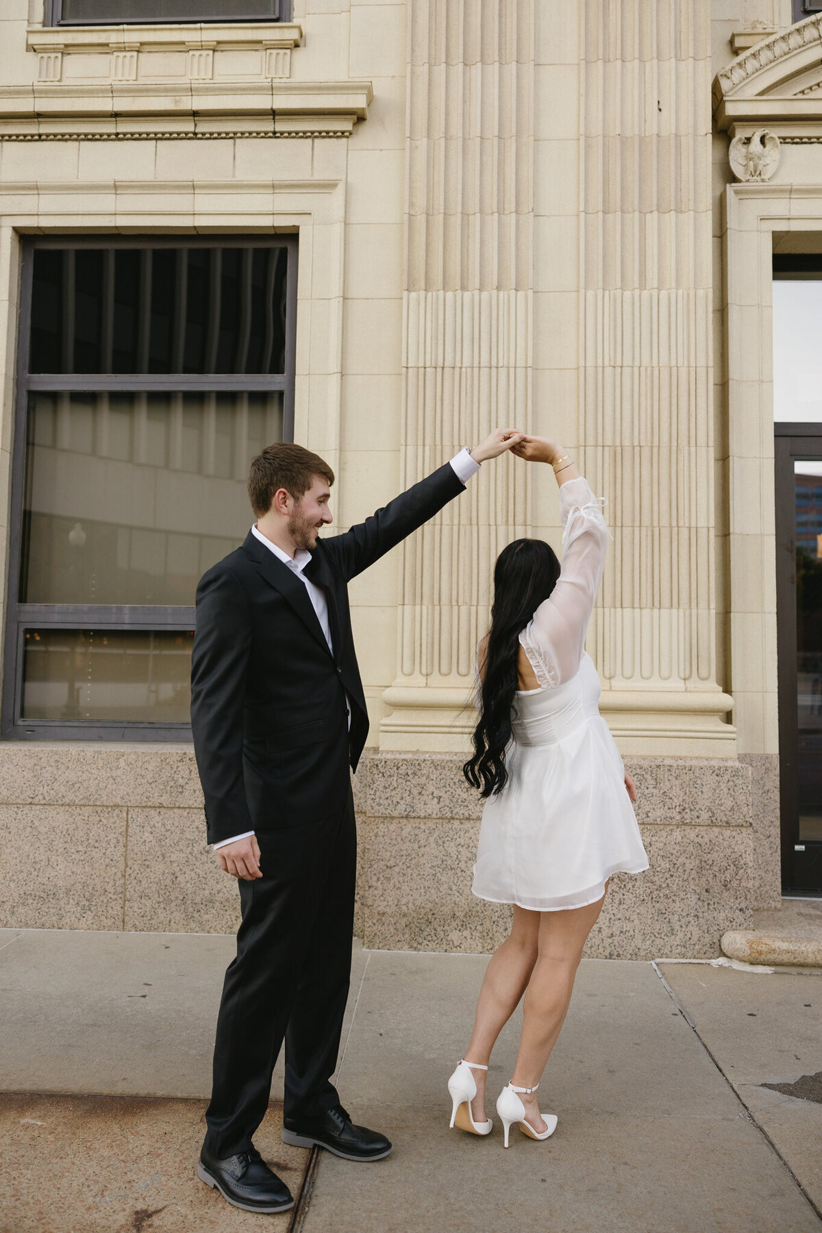 Old money style engagement shoot, Hotel on Phillips downtown Sioux Falls, Sioux Falls Luxury Photographer-26