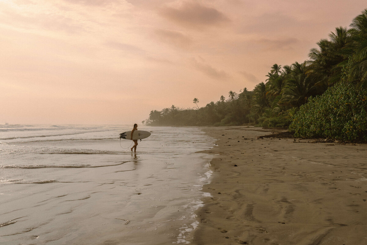 girl with surfboard