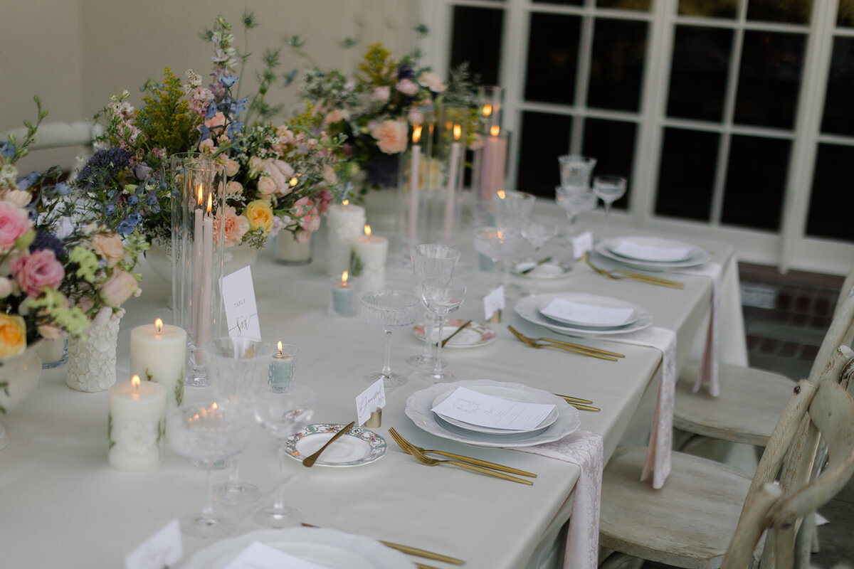 table design saratoga CA wedding