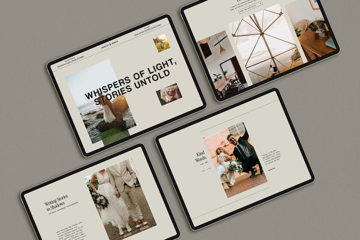 Oakley Boho Modern Artistic Showit Website Template for Photographers1