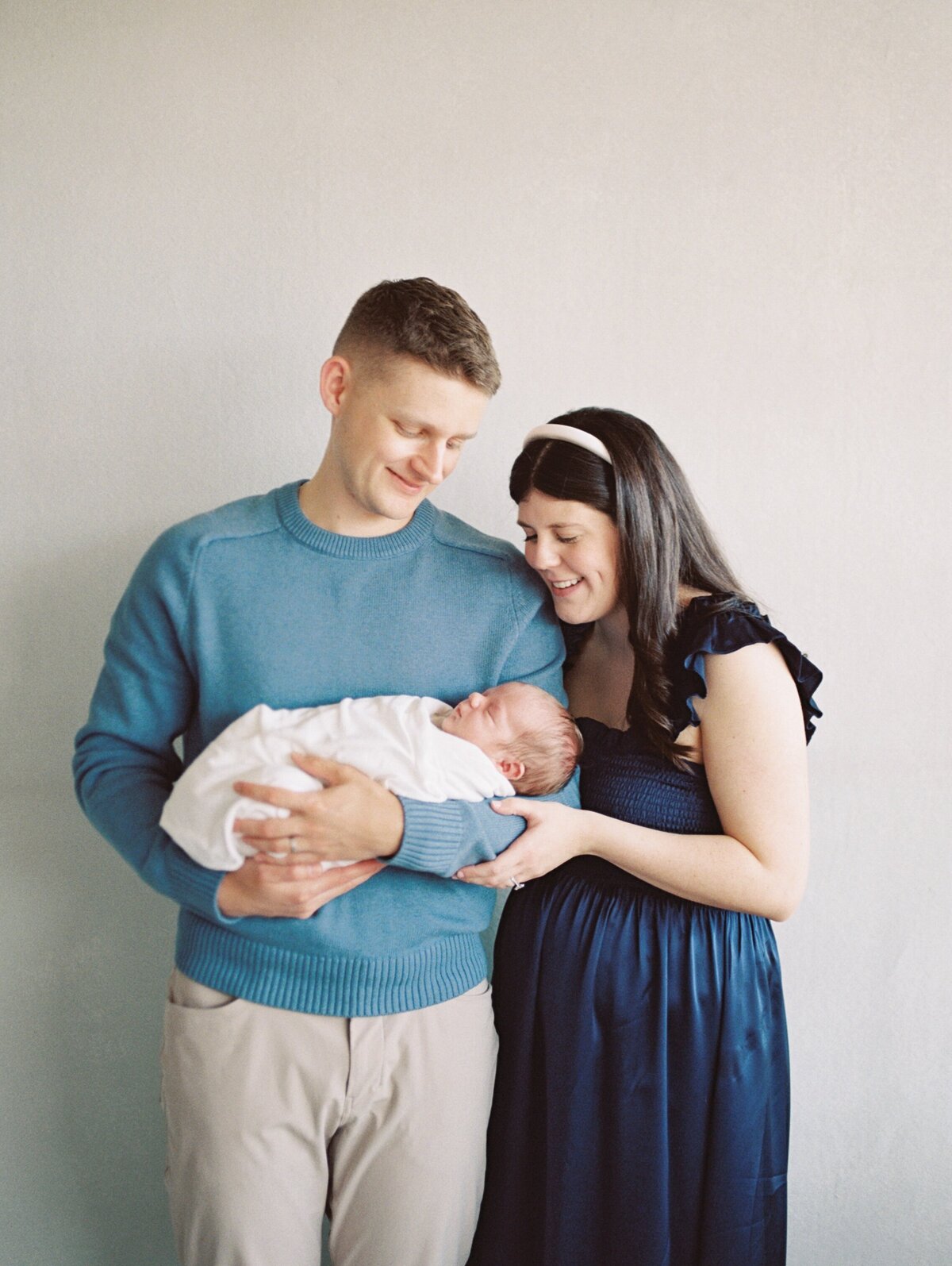 northern virginia newborn photography studio film mom dad baby photo idea
