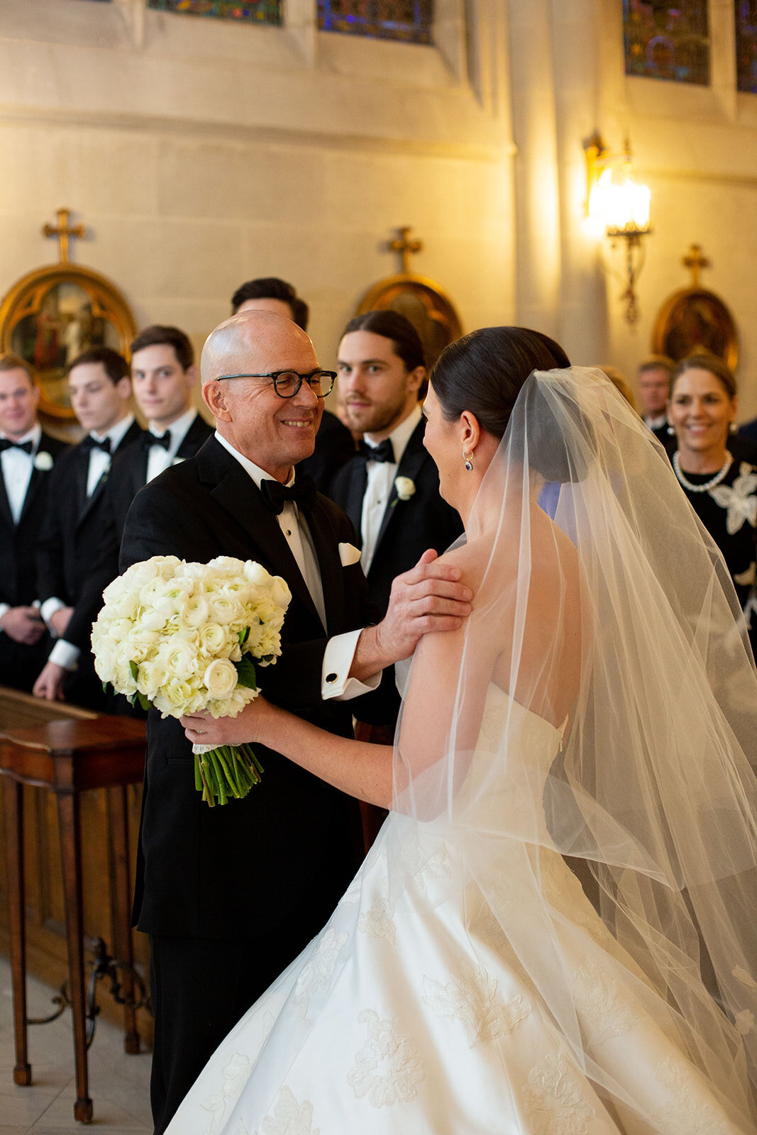 University Club of Chicago Wedding with custom built trees