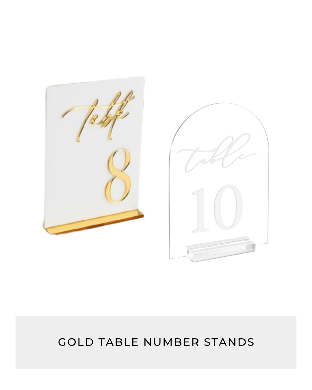 Gold Table Number Stands