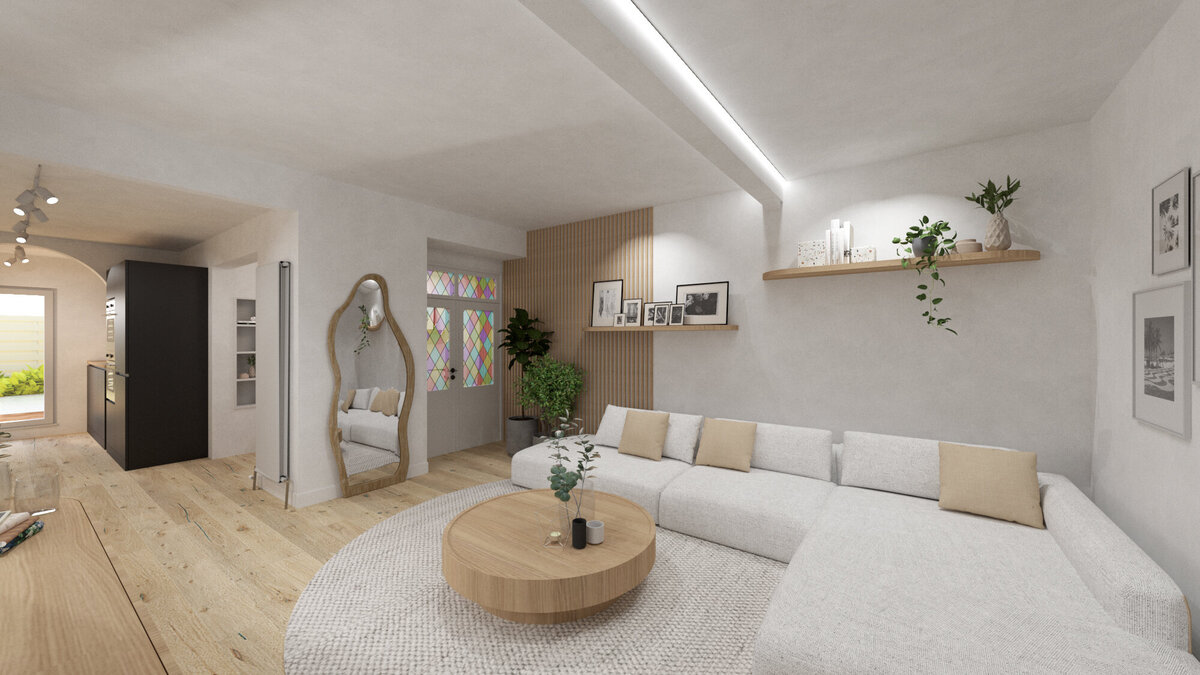 natuurlijk_hout_glas_in_lood_interieur_latjes_leefruimte 2