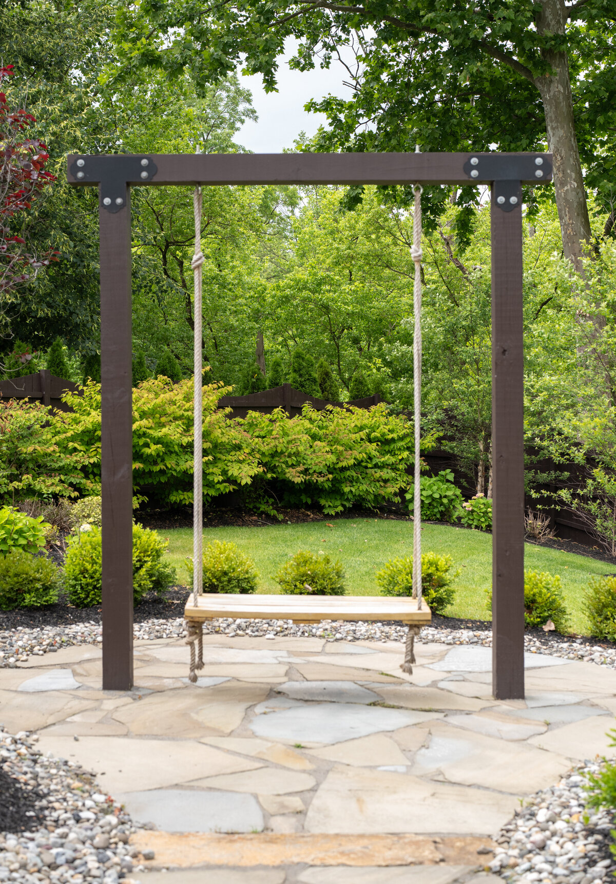 the swingset at hamilton manor nj garden area