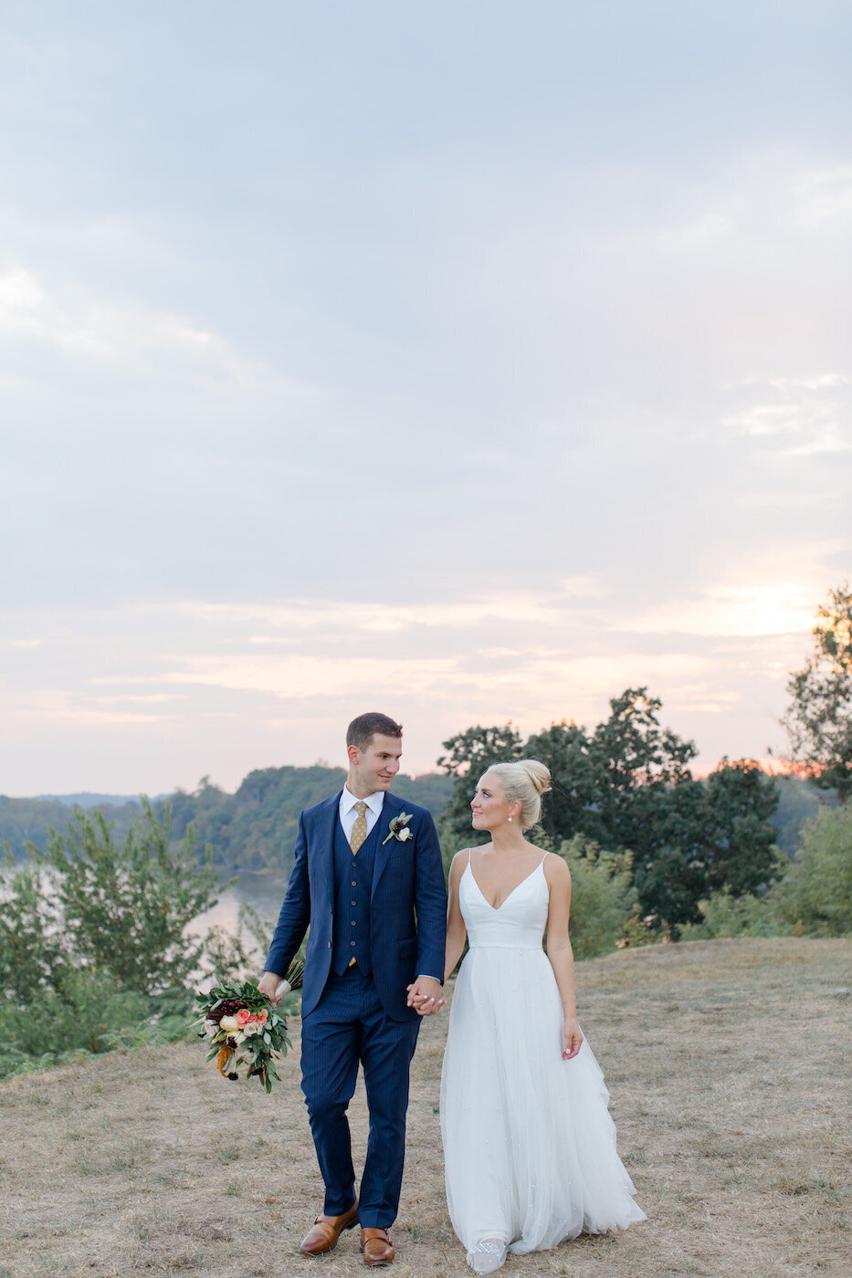 Valerie+Hunter Fall Bohemia Overlook Wedding Sunset-1888