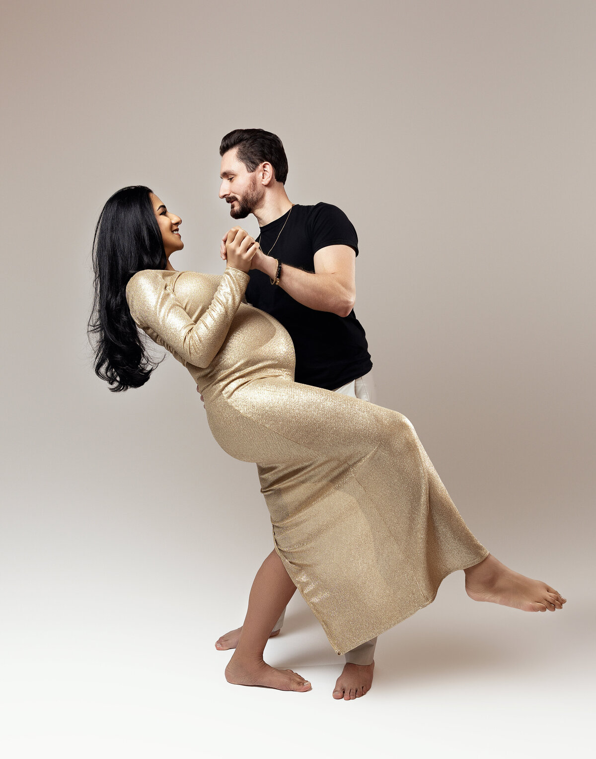 Couples shoot, photographer Syracuse, pregnancy photo shoot, mother to be, baby pics, pregnancy gowns, pregnancy photos, photography, baby belly, backdrop, studio, tan backdrop
