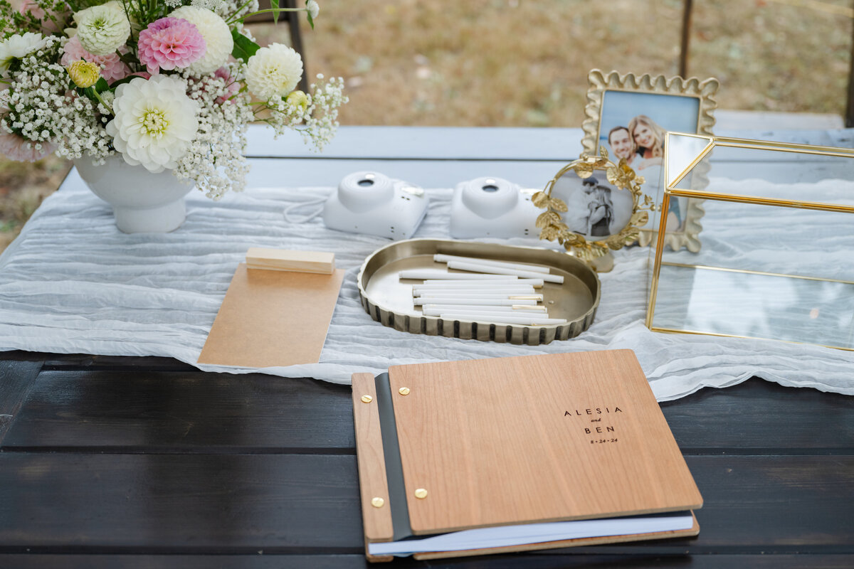 wedding guest book table