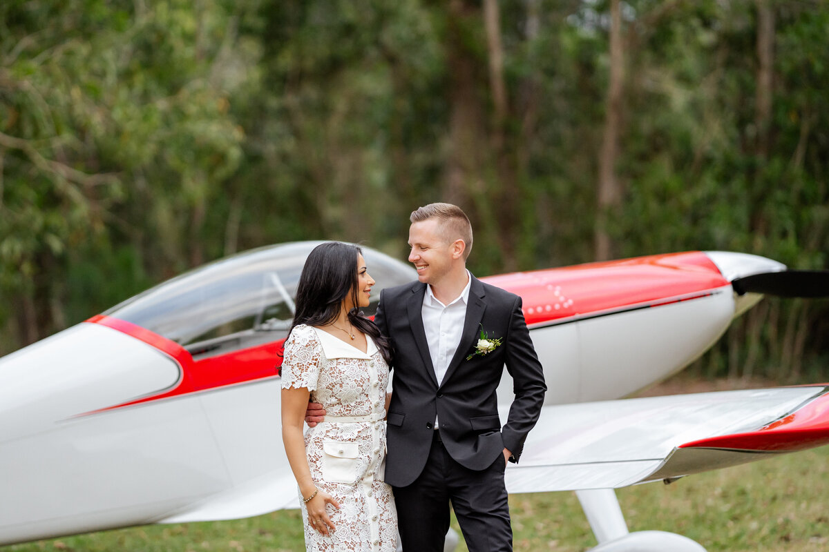 Wedding with a plane