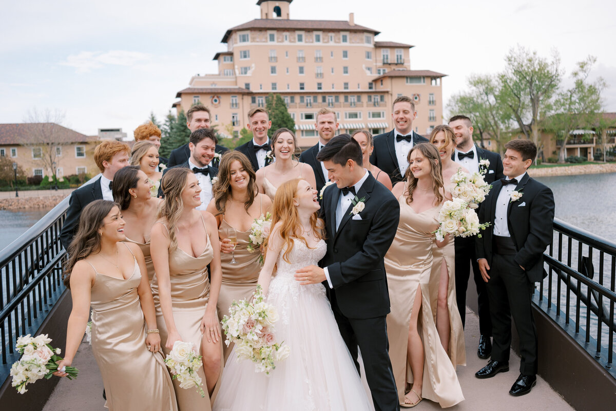 wedding party at The Broadmoor Resort in Colorado Springs, Colorado