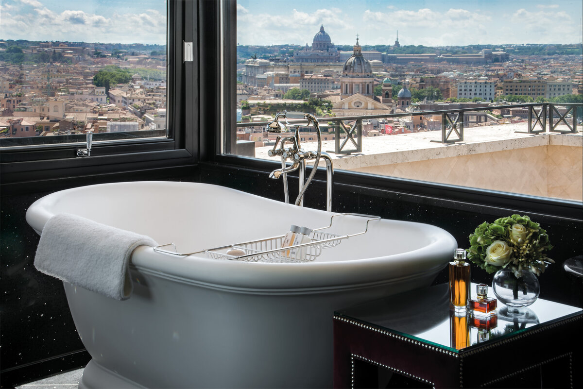 Waterstone - Hassler Collection - Hotel Hassler -Rome - Luxury Boutique Hotel - Hassler Penthouse Bathroom Genivs Loci 1