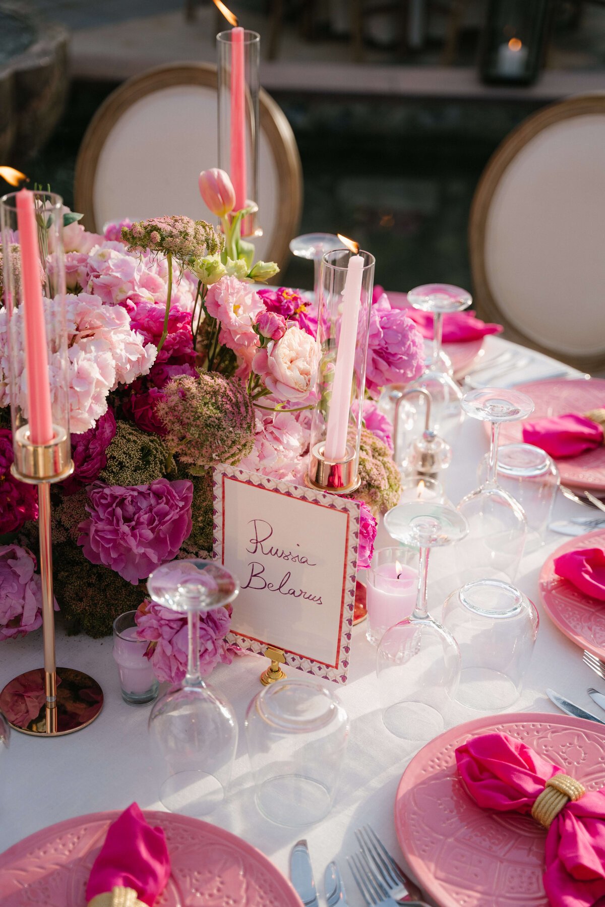 Pink Table Setup