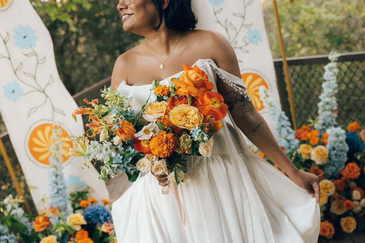 Grand floral installation with rich textures and dramatic color, designed by The Floral Eclectic to elevate luxury events across Dallas/Fort Worth.