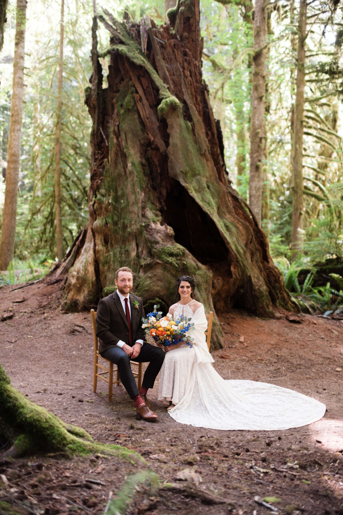 Couple at Nature Bridge Wedding Reception