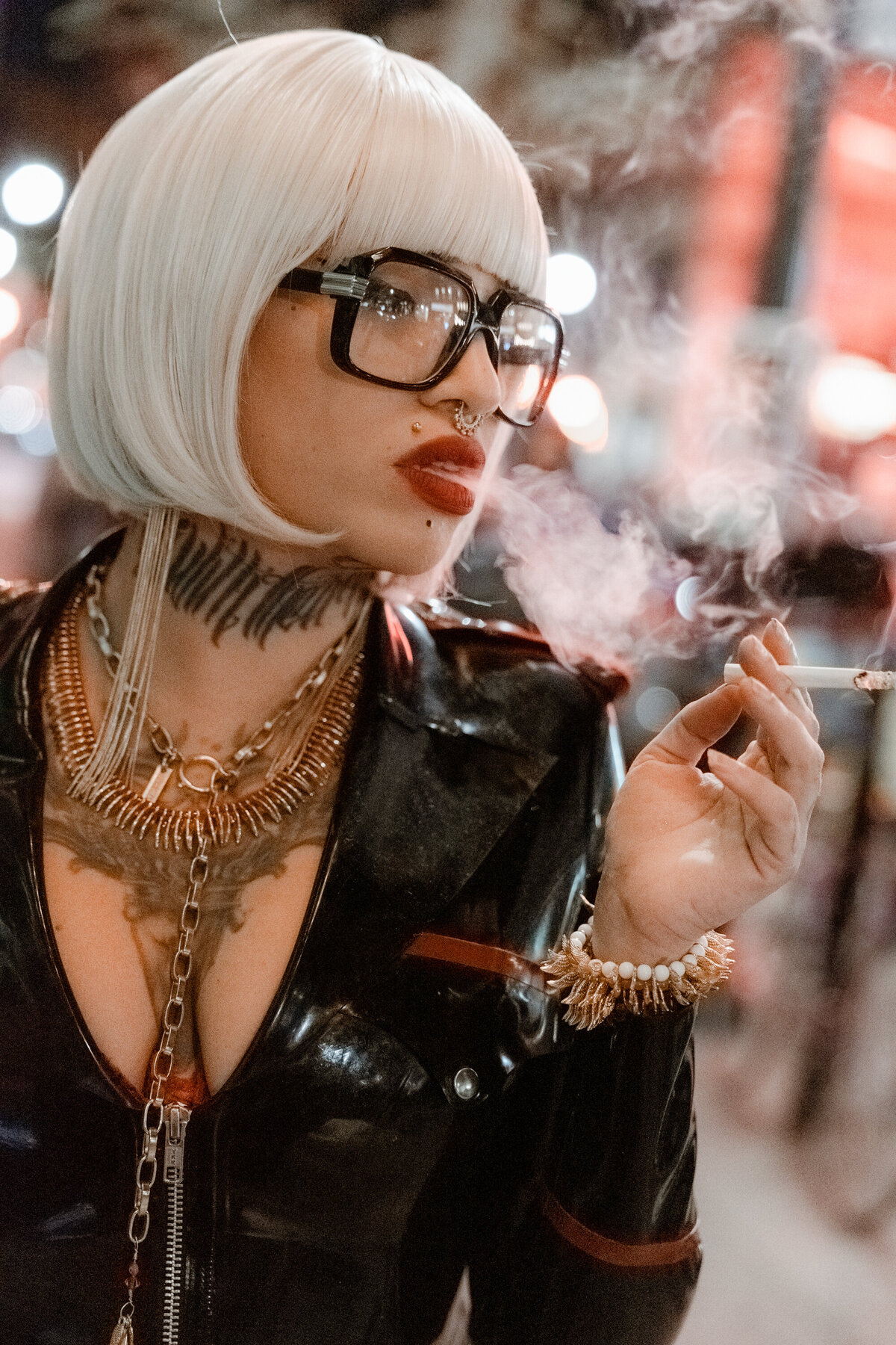 MFW Street Photography Portrait with cigarette