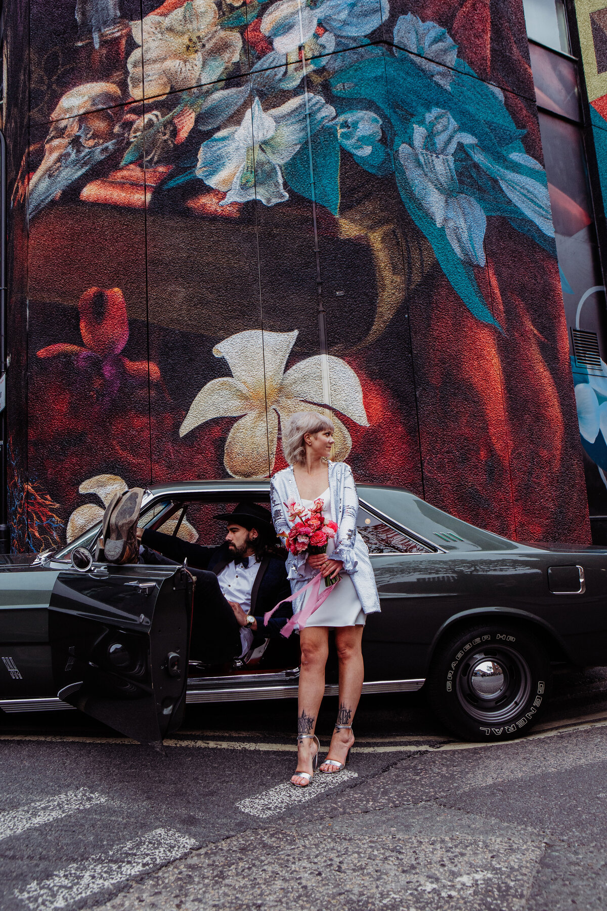 retro elopement shoot London