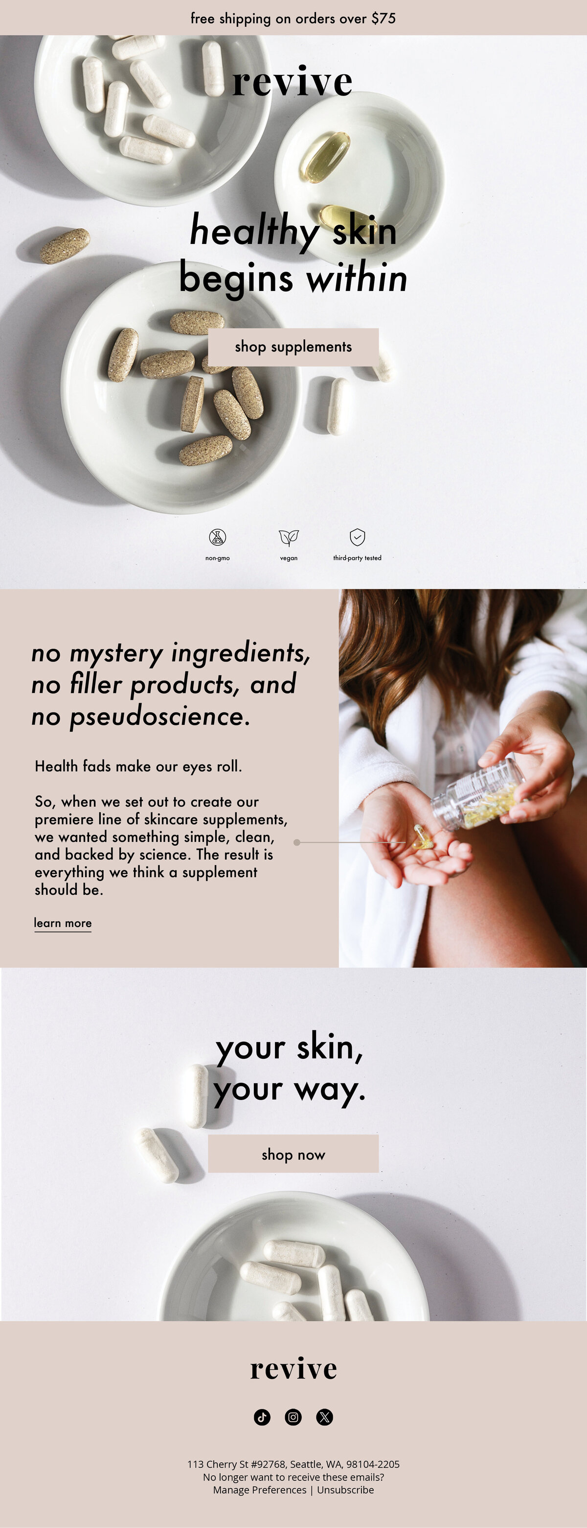 Revive Supplement Email