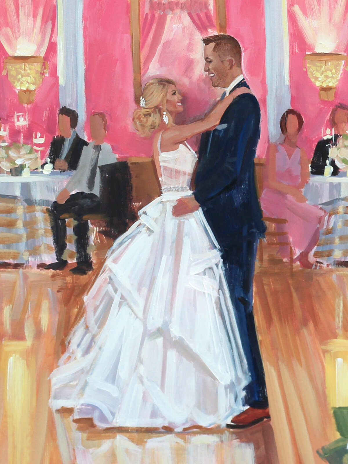 Wedding Painting Commissions by Ben Keys | Amber, Greenbrier, White Sulphur Springs, West Virginia, detail