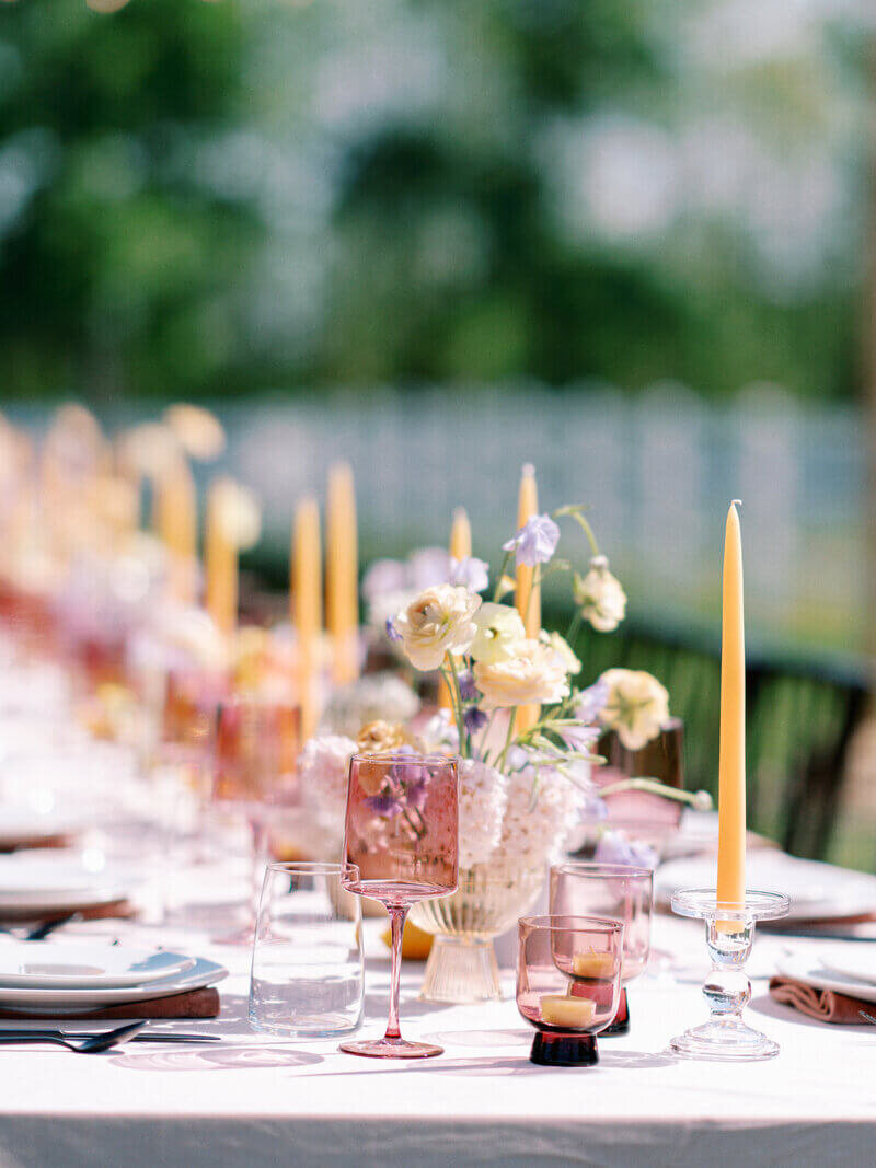 Table at wedding designed by wedding planners in chicago