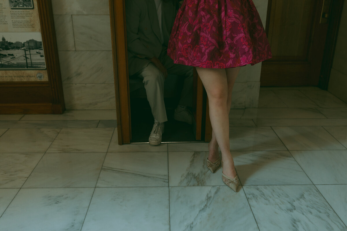 Arkansas state capital building editorial elopement photos