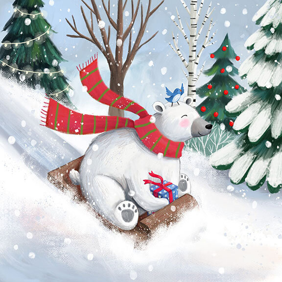 Natalie Merheb - Sledding Polar Bear