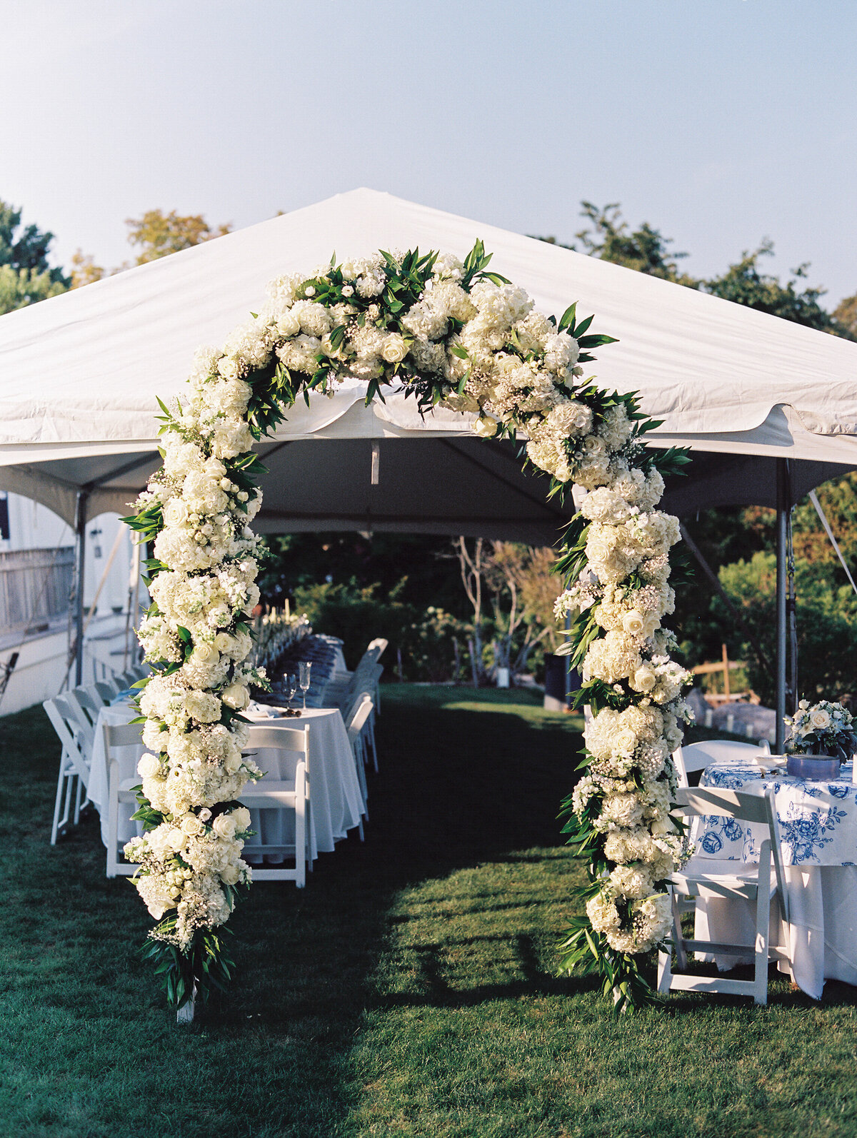 green-and-white-wedding-arch