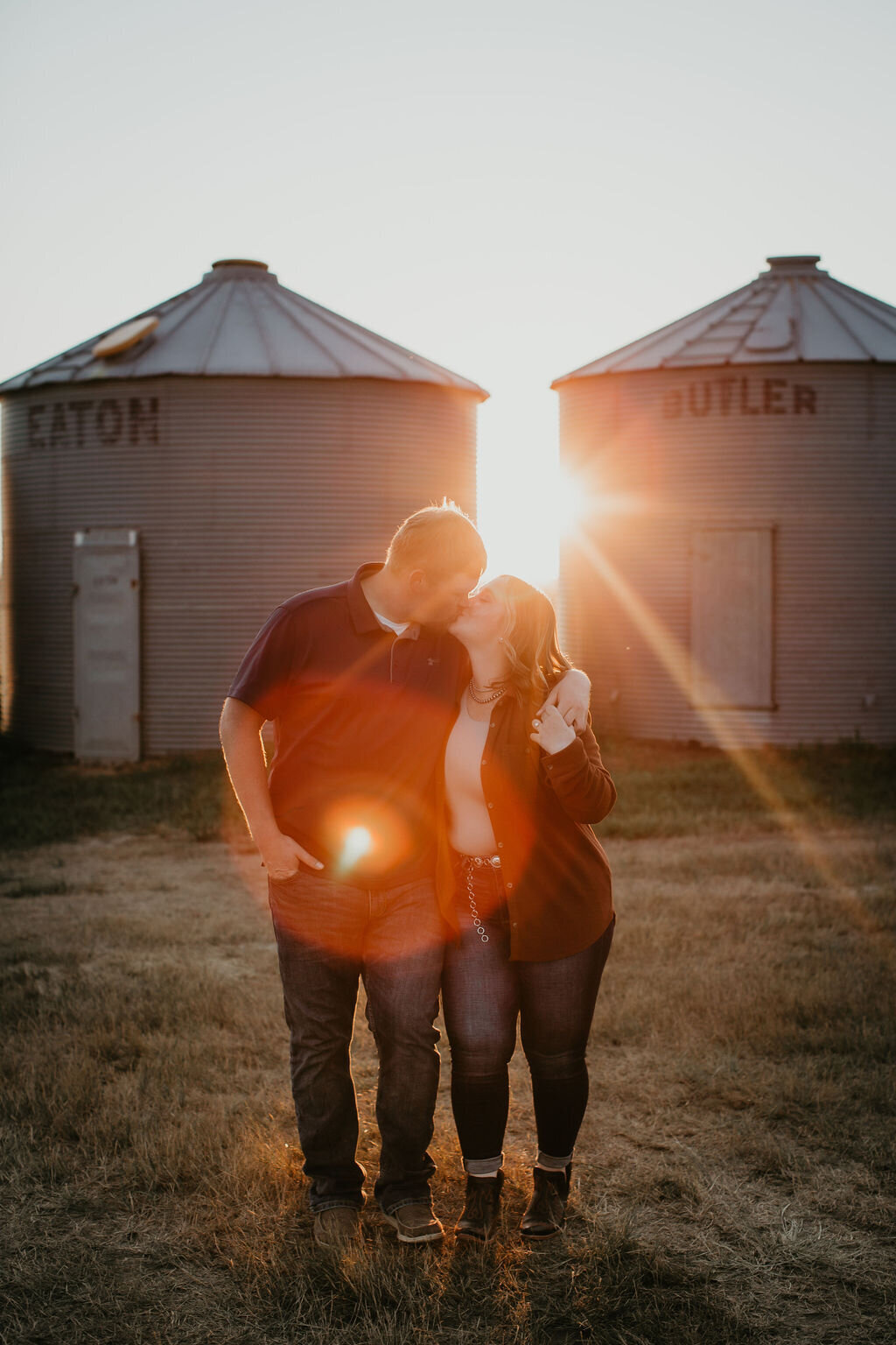 Sunset photography of a couple