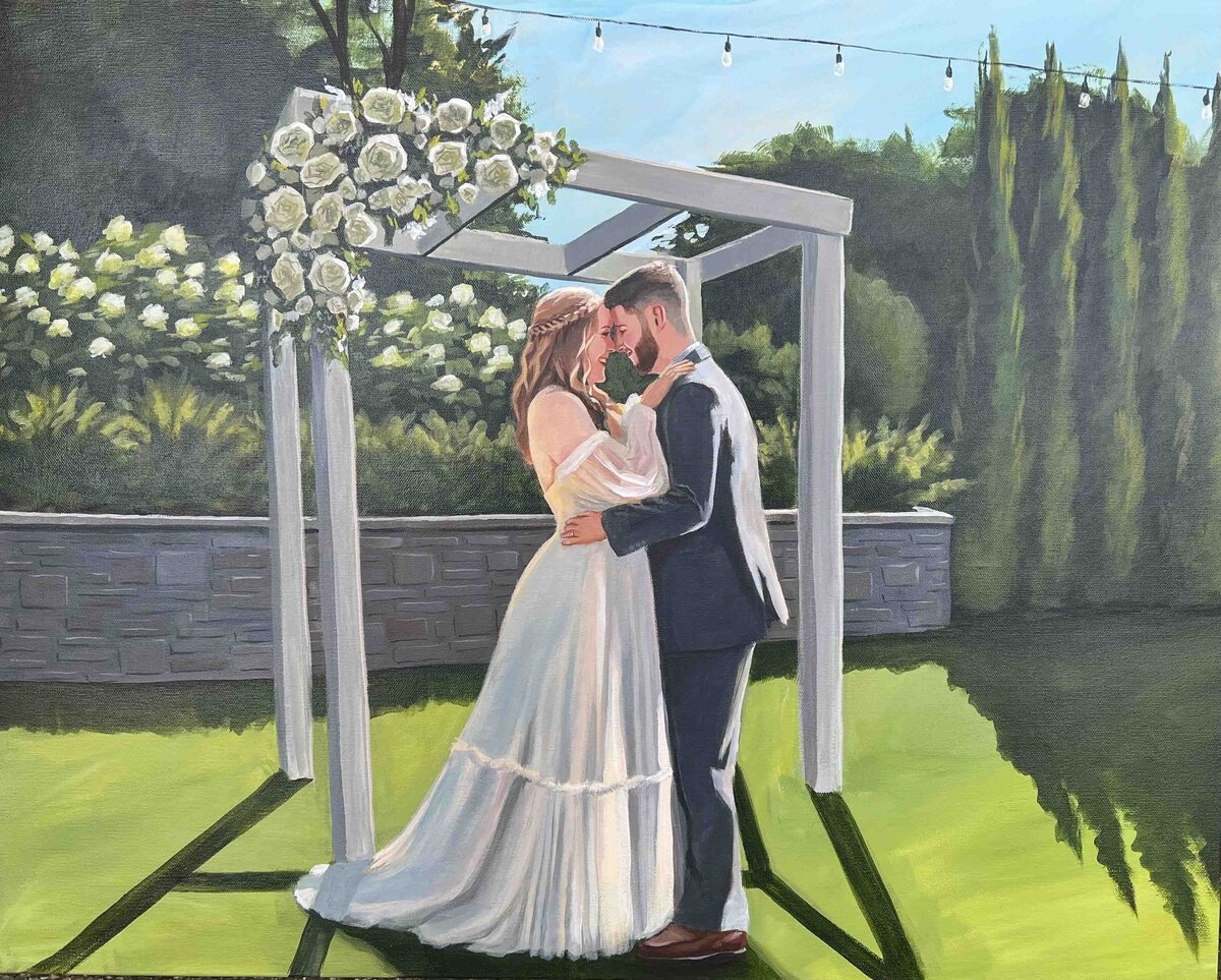 Hutton House Medicine Lake Minnesota Live Wedding Painting