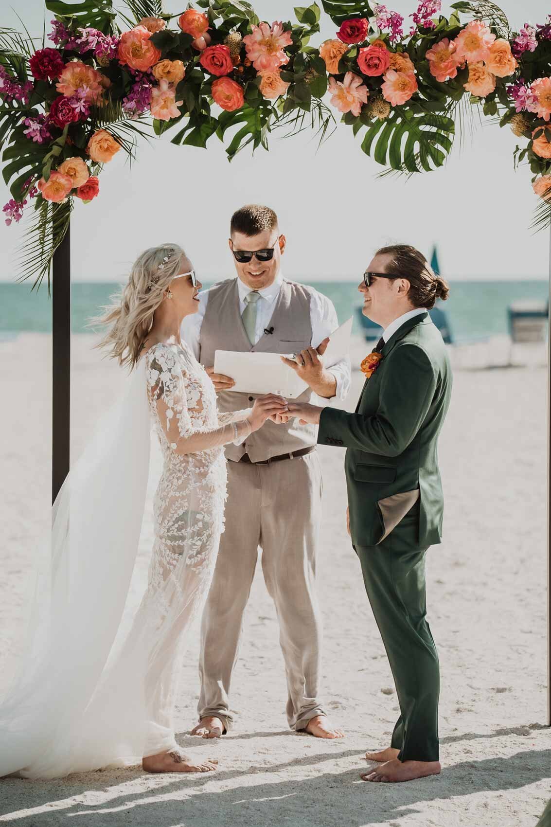 Wedding Ceremony on South Florida Beach