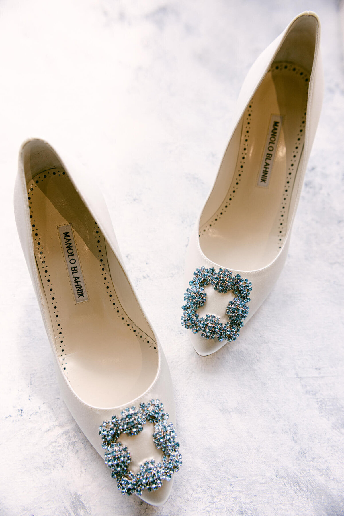 A wedding photo of the brides shoes
