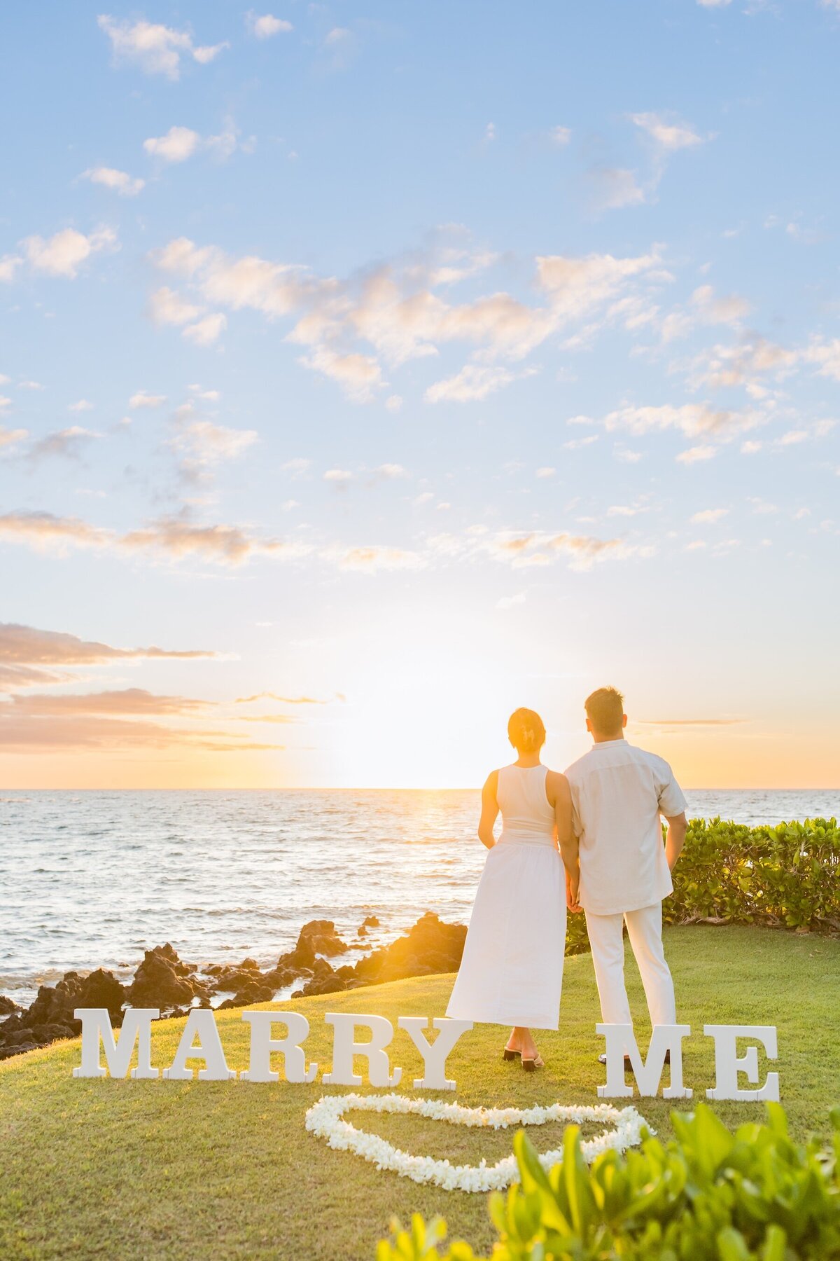Big Island sunset engagement photo shoot