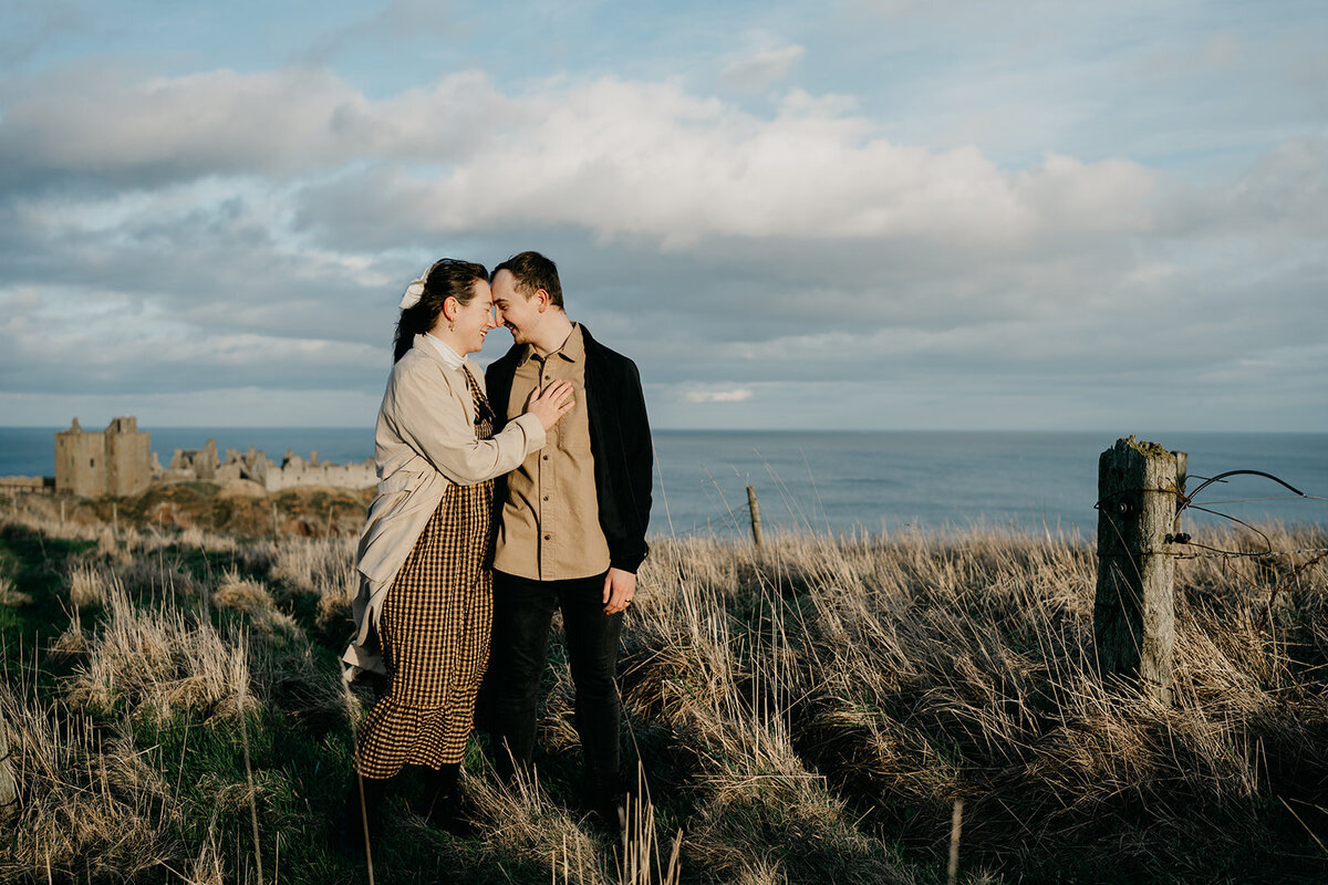 Aberdeenshire Engagement and Couple Photo Session at Dunnottar Castle-28