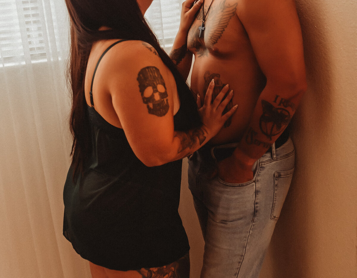 Yuba City couples boudoir photoshoot in  the Limitless Boudoir Studio
