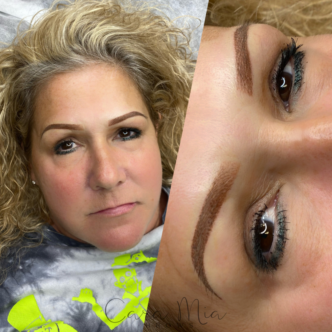 Ombre Powder Brows before and after