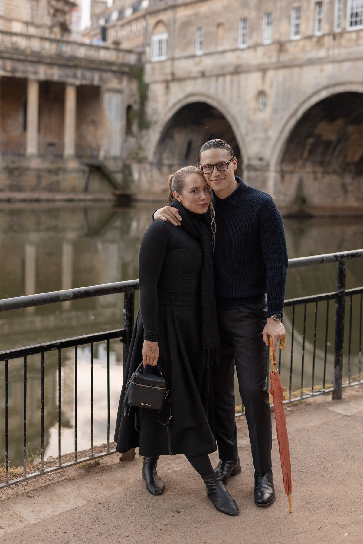 Editorial couple portrait in Bath