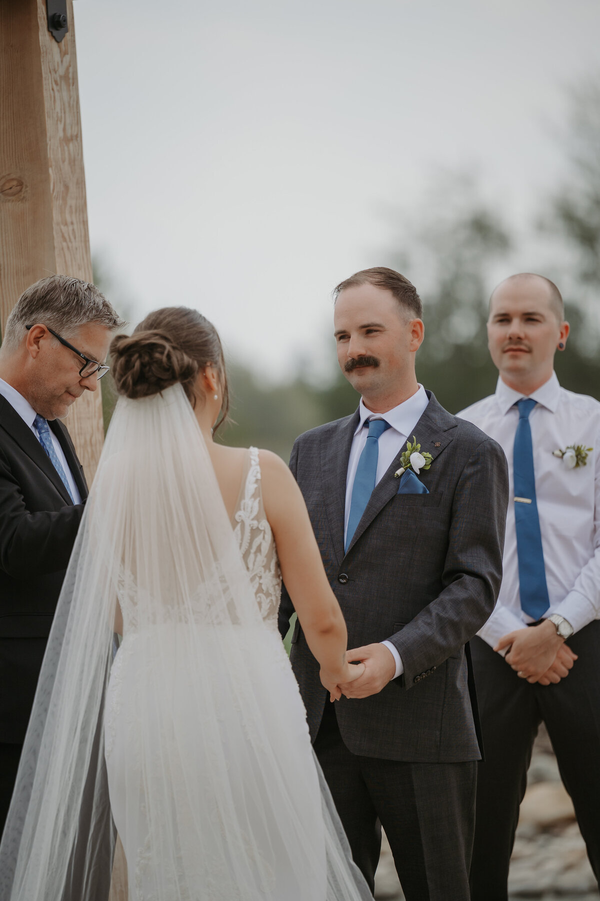 bride and groom at ceremony 