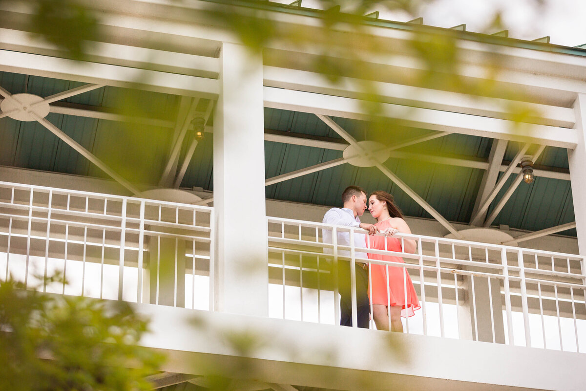 Engagement photo session in downtown Mobile, Alabama.