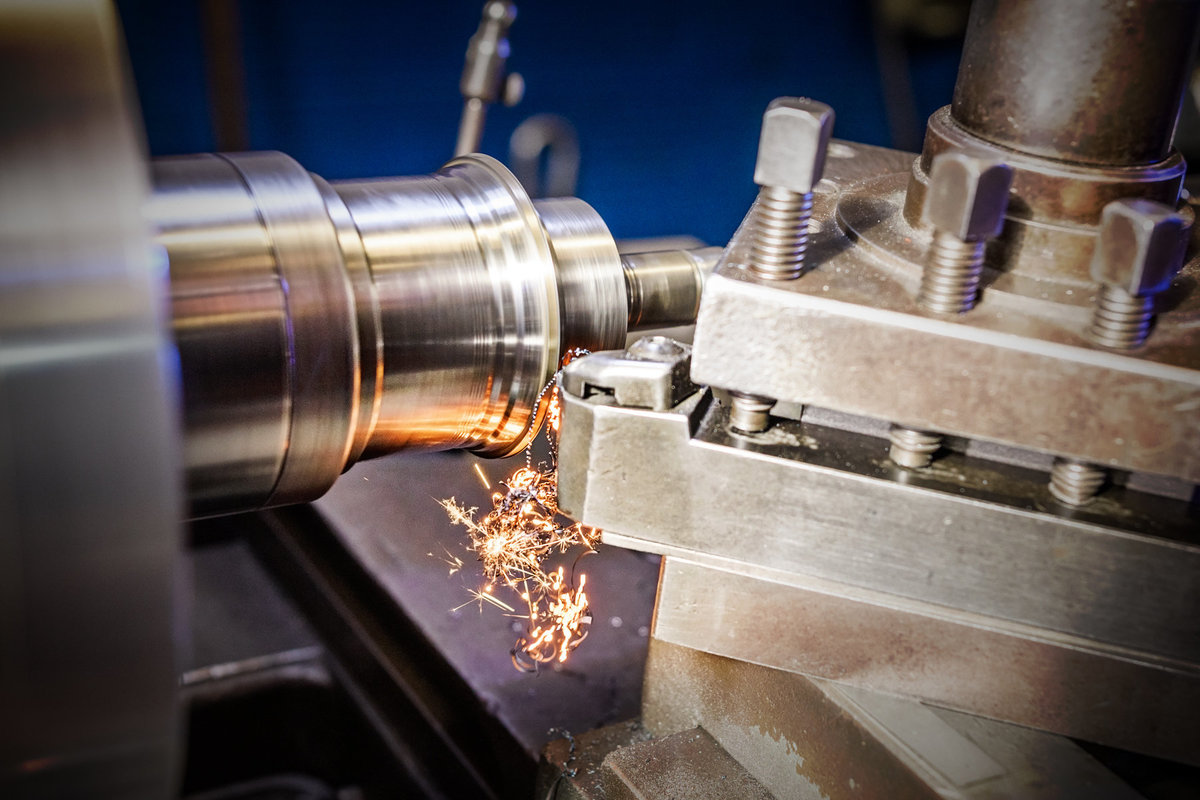 Advertising photograph of a machine shop