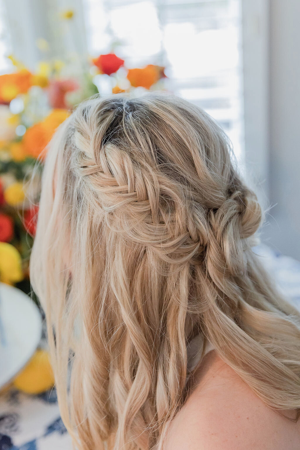 braid, bridal shower, hair design, formal
