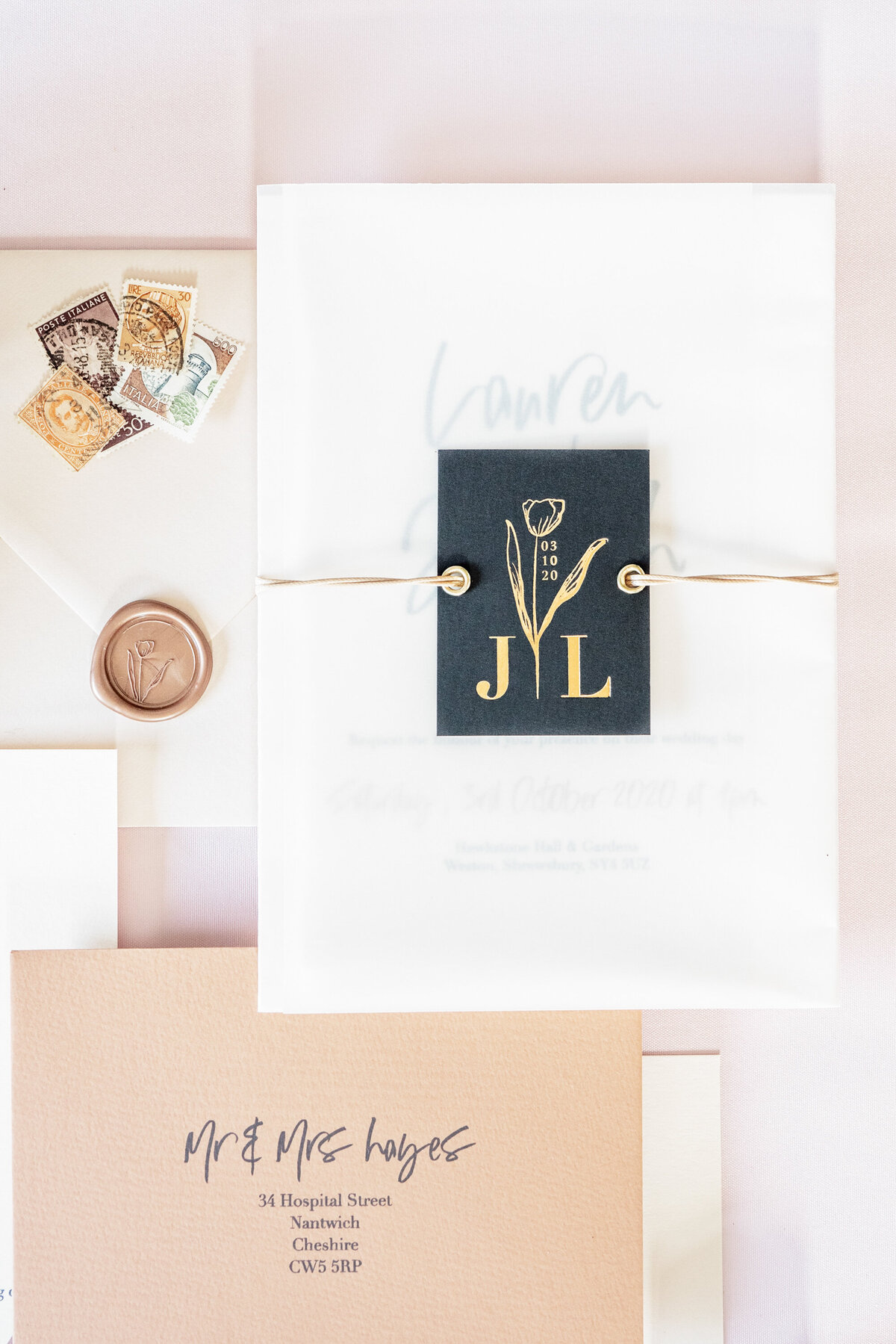 18-Hawkstone_Hall_Wedding_Stationery_Flatlay_pink_peach_gold_Victoria_Amrose_Photography (5)