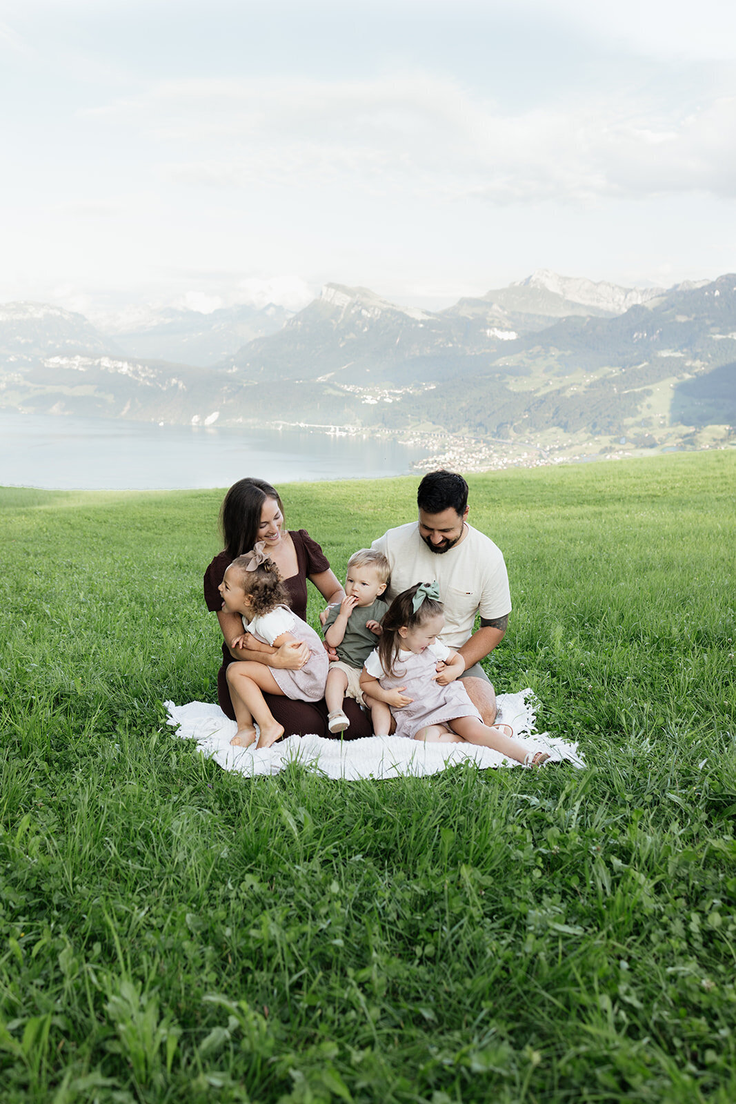 Mother and son candid moment in Zug family photoshoot