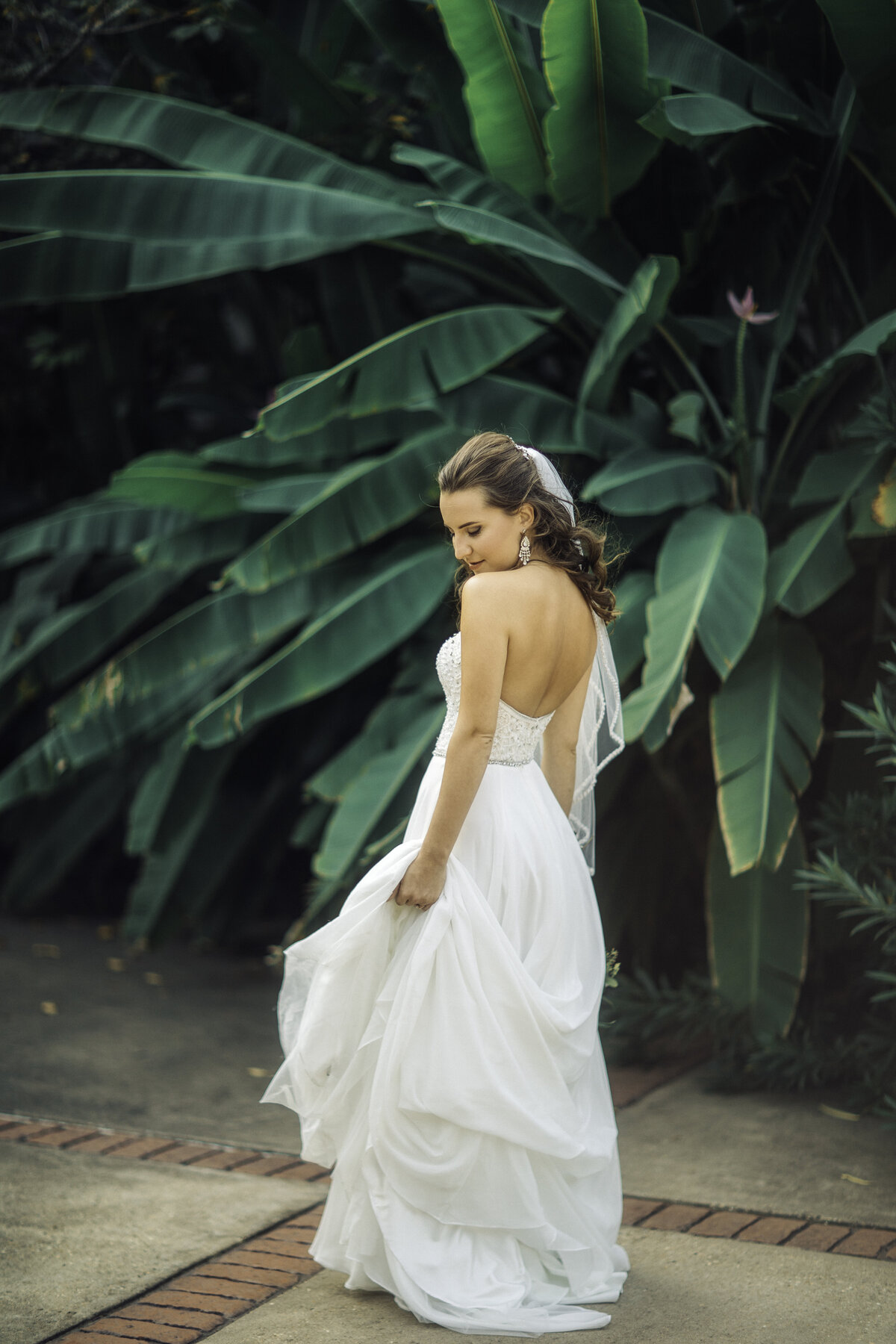 Wedding Photograph Of Bride Showing Her Back Los Angeles