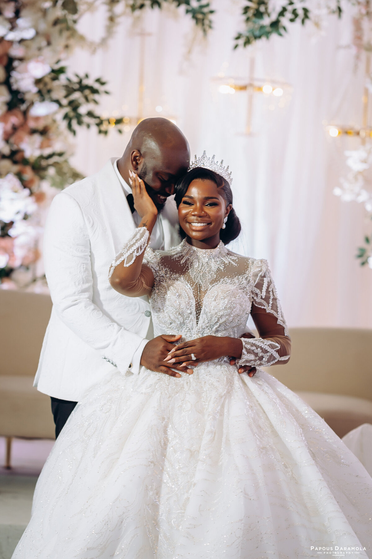 Abigail and Abije Oruka Events Papouse photographer Wedding event planners Toronto planner African Nigerian Eyitayo Dada Dara Ayoola outdoor ceremony floral princess ballgown rolls royce groom suit potraits  paradise banquet hall vaughn 209