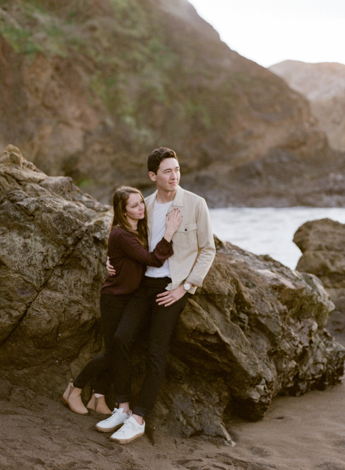 Erin + Kevin San Francisco Land's End Sutro Baths Rodeo Lagoon Beach Engagement Session Cassie Valente Photography 0098