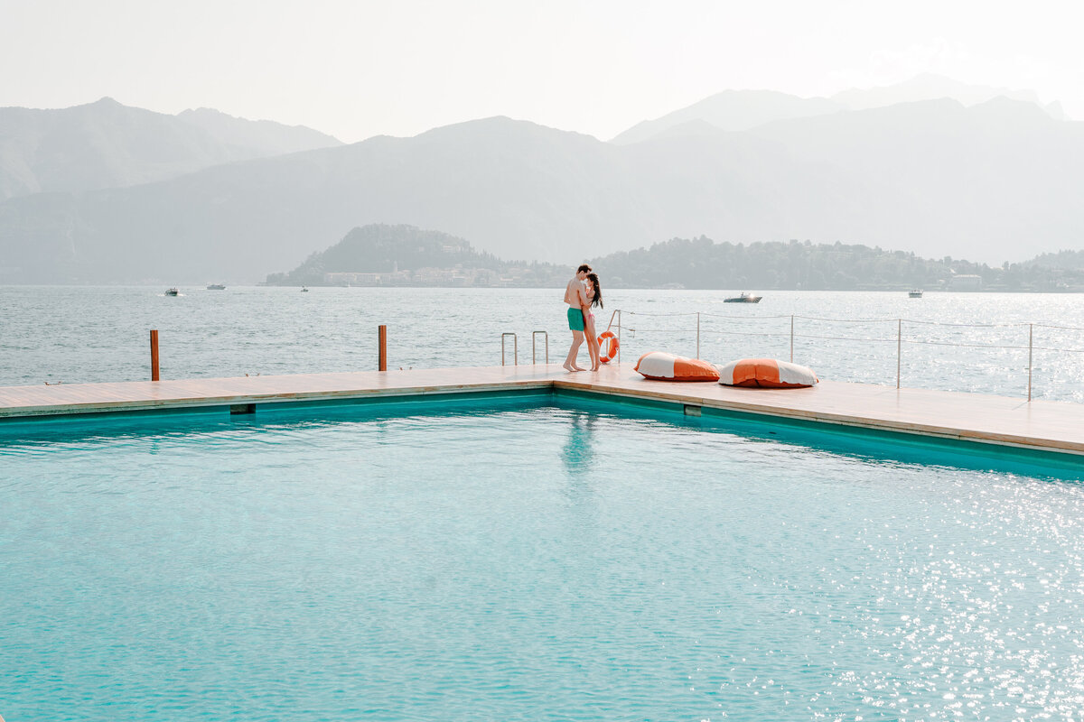 Engagement session at Grand Hotel Tremezzo on Lake Como in Italy photographed by Lake Como Photographer